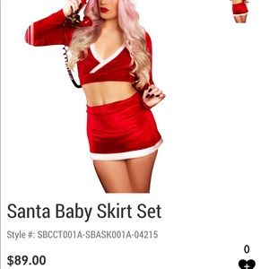 Santa skirt set